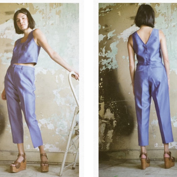 Chelsea Mak Silk Shantung Blouse - Picture 1 of 4